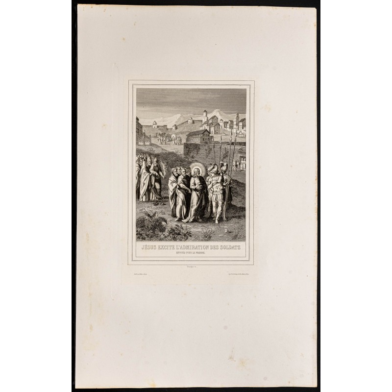 Gravure de 1853 - Jésus excite l'admiration - 1