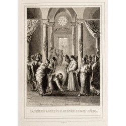 Gravure de 1853 - La femme adultère - 2