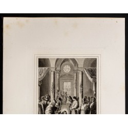 Gravure de 1853 - La femme adultère - 3