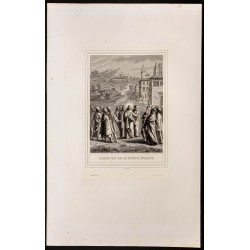 Gravure de 1853 - La brebis égarée - 1