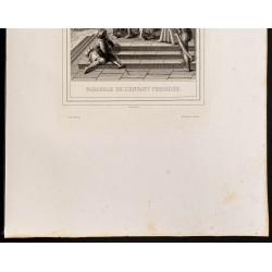 Gravure de 1853 - L'enfant prodigue - 4