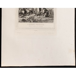 Gravure de 1853 - L'enfant prodigue - 4