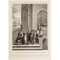 Gravure de 1853 - L'enfant prodigue - 2