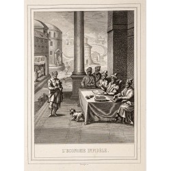 Gravure de 1853 - L'économe infidèle - 2