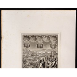 Gravure de 1853 - La montée à Jérusalem - 3