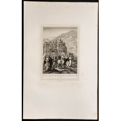 Gravure de 1853 - Jésus allant en triomphe - 1
