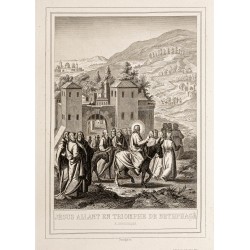 Gravure de 1853 - Jésus allant en triomphe - 2