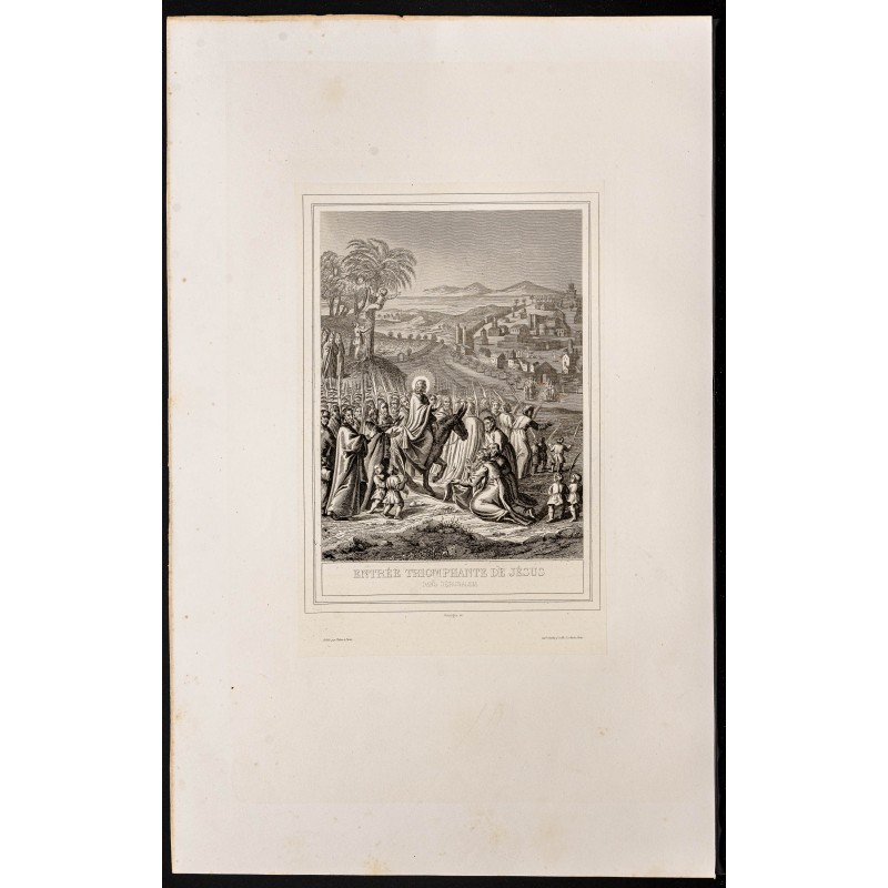 Gravure de 1853 - Entrée triomphante de Jésus - 1