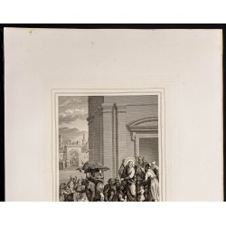 Gravure de 1853 - Les vendeurs chassés du temple - 3