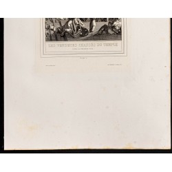 Gravure de 1853 - Les vendeurs chassés du temple - 4