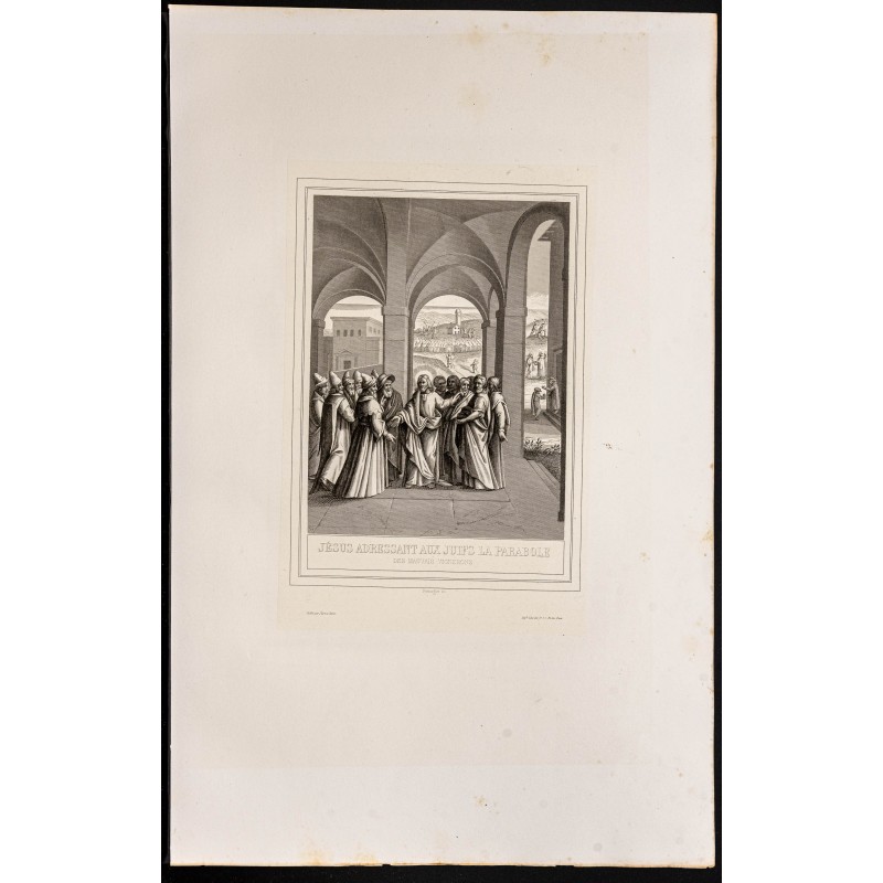 Gravure de 1853 - Parabole des vignerons - 1