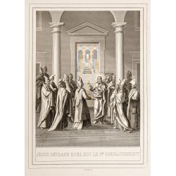 Gravure de 1853 - Premier commandement de Jésus - 2