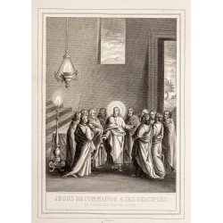 Gravure de 1853 - Discours d'adieu de Jésus - 2