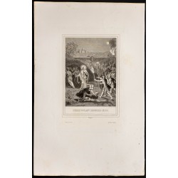 Gravure de 1853 - Pierre voulant défendre Jésus - 1