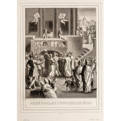Gravure de 1853 - Pilate proclame l'innocence de Jésus - 2