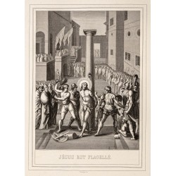 Gravure de 1853 - Flagellation de Jésus - 2