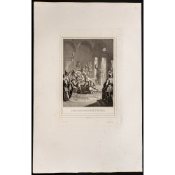 Gravure de 1853 - Jésus est couronné d'épines - 1