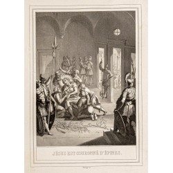 Gravure de 1853 - Jésus est couronné d'épines - 2