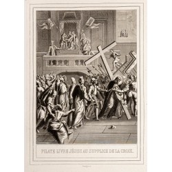 Gravure de 1853 - Supplice de la croix - 2