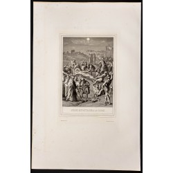 Gravure de 1853 - Jésus est attaché à la croix - 1