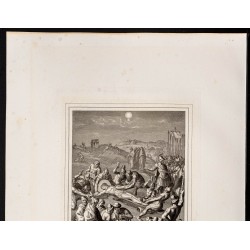 Gravure de 1853 - Jésus est attaché à la croix - 3