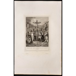 Gravure de 1853 - Jésus abreuvé de vinaigre - 1