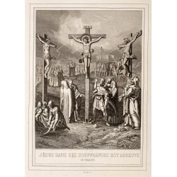 Gravure de 1853 - Jésus abreuvé de vinaigre - 2