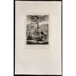 Gravure de 1853 - L'ensevelissement de Jésus - 1