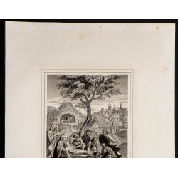 Gravure de 1853 - L'ensevelissement de Jésus - 3