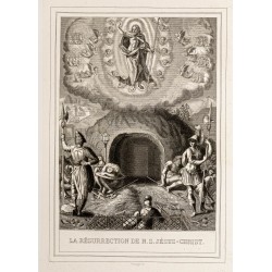 Gravure de 1853 - La résurrection de Jésus - 2