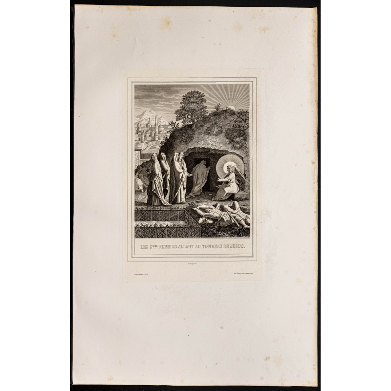 Gravure de 1853 - Les saintes femmes - 1