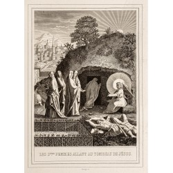 Gravure de 1853 - Les saintes femmes - 2