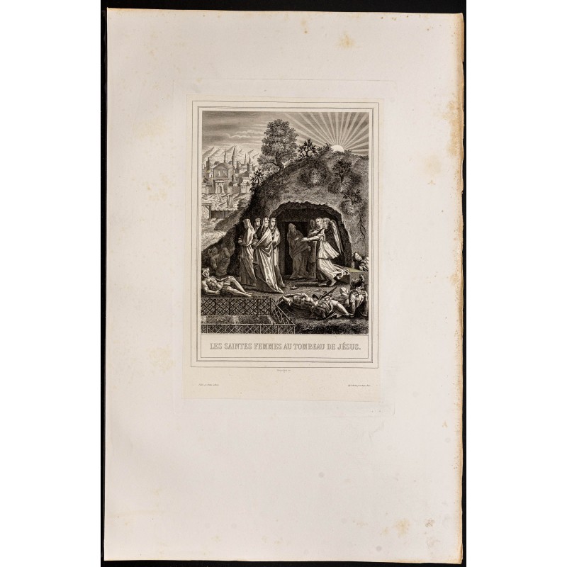 Gravure de 1853 - Les saintes femmes - 1