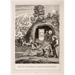 Gravure de 1853 - Jésus apparaît à Marie-Madeleine - 2