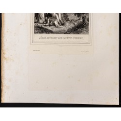 Gravure de 1853 - Jésus apparaît aux saintes femmes - 4