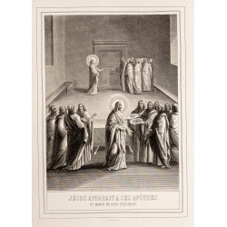 Gravure de 1853 - Jésus apparaît à ses apôtres - 2