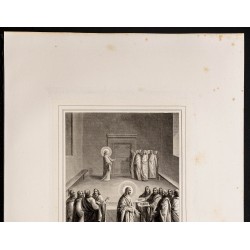 Gravure de 1853 - Jésus apparaît à ses apôtres - 3