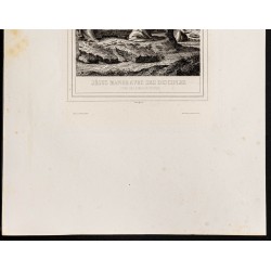 Gravure de 1853 - Jésus mange avec ses disciples - 4