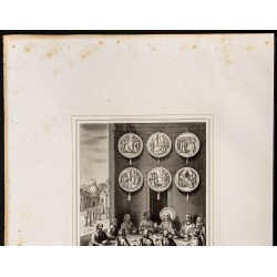 Gravure de 1853 - La bonne nouvelle - 3