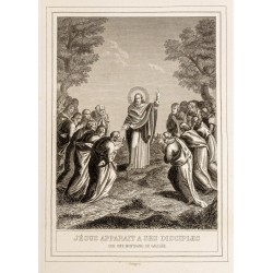 Gravure de 1853 - Jésus apparaît à ses disciples - 2