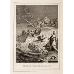 Gravure de 1853 - Seconde pêche miraculeuse - 2