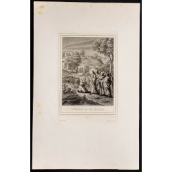 Gravure de 1853 - Guérison de dix lépreux - 1