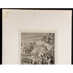 Gravure de 1853 - Guérison de dix lépreux - 3