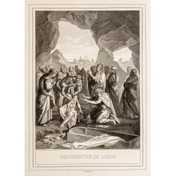 Gravure de 1853 - Résurrection de Lazare - 2