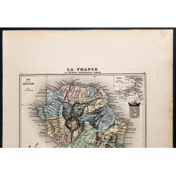 Gravure de 1889 - La Réunion, Madagascar et Gabon - 2