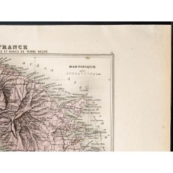 Gravure de 1889 - Martinique, Guyane et Terre Neuve - 3