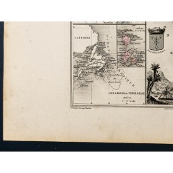 Gravure de 1889 - Martinique, Guyane et Terre Neuve - 4
