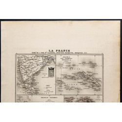 Gravure de 1889 - Indes et colonies du Pacifique - 2