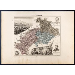 Gravure de 1889 - Département des Hautes-Alpes - 1