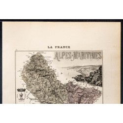 Gravure de 1889 - Département des Alpes-Maritimes - 2